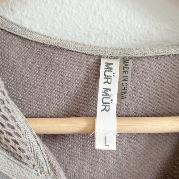 Mur Mur Hi-Low Zipper Hoodie Full Zip Sweatshirt - Picture 8 of 9